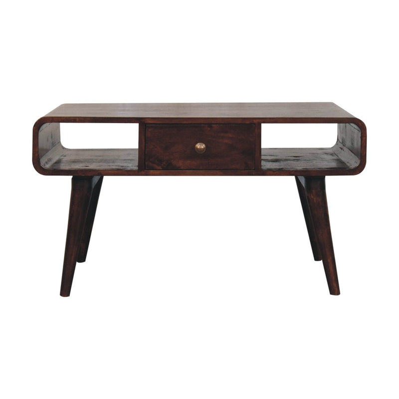 Curved California Walnut Coffee Table Artisan