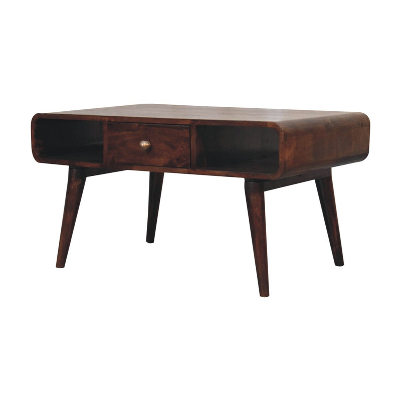 Curved California Walnut Coffee Table Artisan