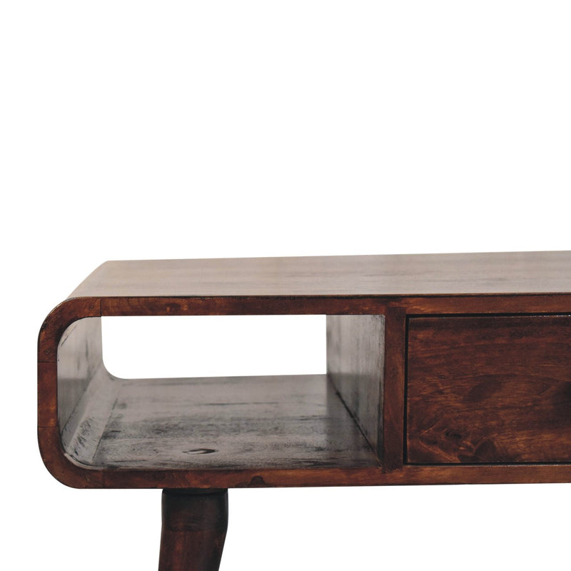 Curved California Walnut Coffee Table Artisan
