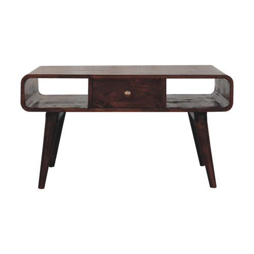 Curved California Walnut Coffee Table Artisan