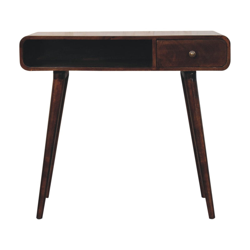 Curved California Walnut Writing Desk Artisan