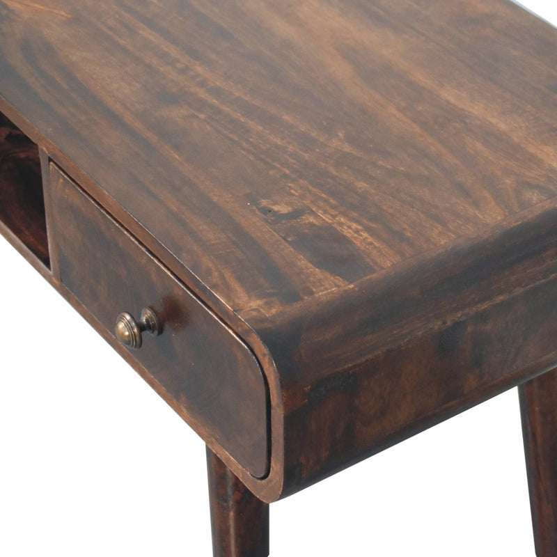Curved California Walnut Writing Desk Artisan