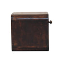 Mini Curved California Walnut Wall Mounted Bedside Nightstand with Open Slot Artisan