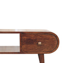 California Walnut Circular TV Stand Artisan