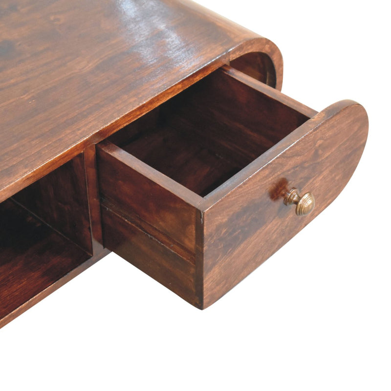 California Walnut Circular TV Stand Artisan
