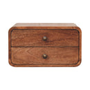 Honey Caramel 2 Drawer Floating Bedside Nightstand Artisan