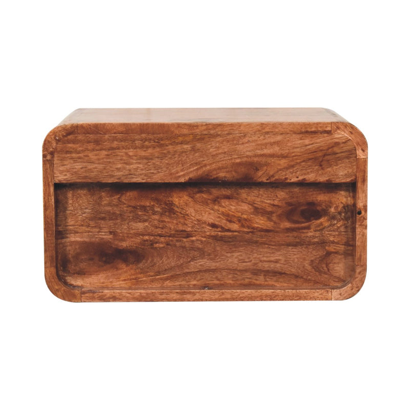 Honey Caramel 2 Drawer Floating Bedside Nightstand Artisan