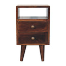 Mini Classic California Walnut Bedside Nightstand Artisan