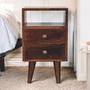 Mini Classic California Walnut Bedside Nightstand Artisan