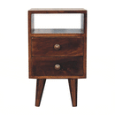 Mini Classic California Walnut Bedside Nightstand Artisan