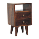 Mini Classic California Walnut Bedside Nightstand Artisan