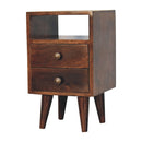 Mini Classic California Walnut Bedside Nightstand Artisan