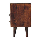 Mini Classic California Walnut Bedside Nightstand Artisan