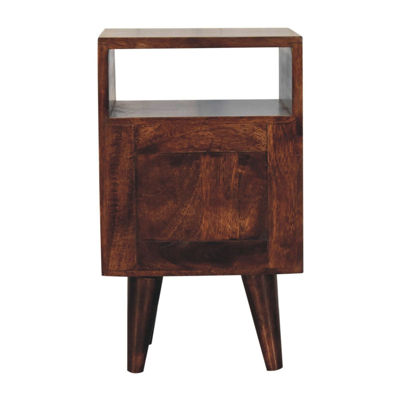 Mini Classic California Walnut Bedside Nightstand Artisan