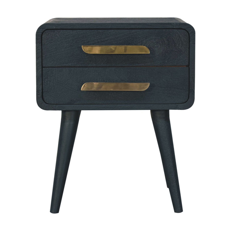 Midnight Teal Bedside Nightstand Table Artisan