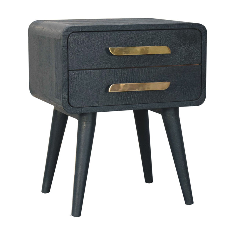 Midnight Teal Bedside Nightstand Table Artisan