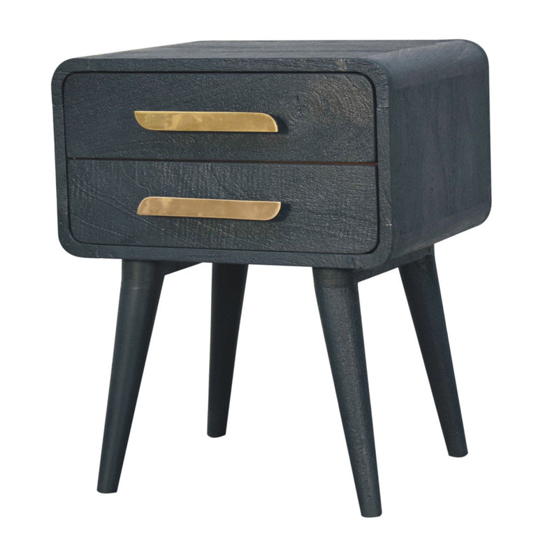 Midnight Teal Bedside Nightstand Table Artisan