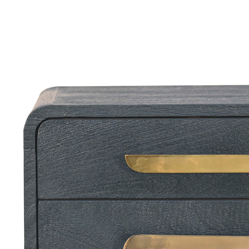 Midnight Teal Bedside Nightstand Table Artisan