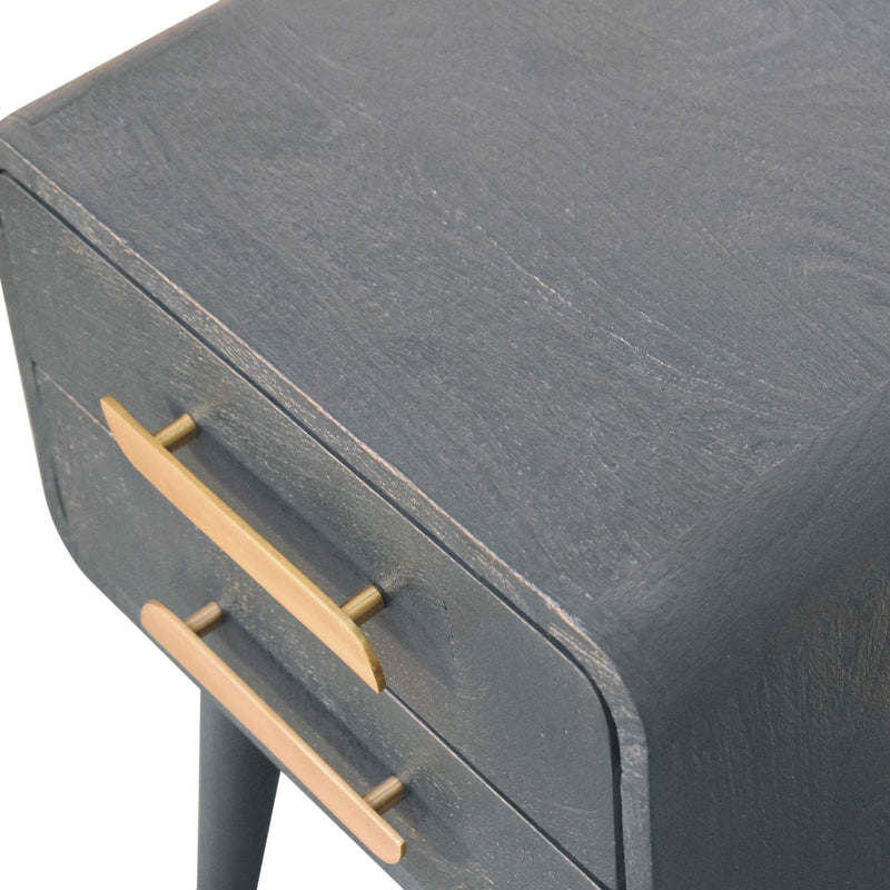 Midnight Teal Bedside Nightstand Table Artisan