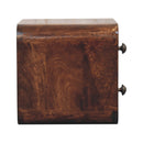 Mini Curved California Walnut Wall Mounted Bedside Nightstand Artisan