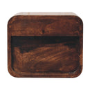 Mini Curved California Walnut Wall Mounted Bedside Nightstand Artisan