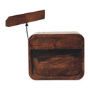 Mini Curved California Walnut Wall Mounted Bedside Nightstand Artisan