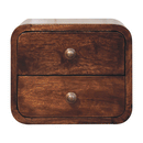 Mini Curved California Walnut Wall Mounted Bedside Nightstand Artisan