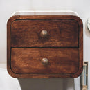 Mini Curved California Walnut Wall Mounted Bedside Nightstand Artisan