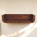 Indira California Walnut Floating Console Table Artisan