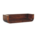 Indira California Walnut Floating Console Table Artisan
