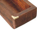 Indira California Walnut Floating Console Table Artisan