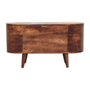 Honey Caramel Rounded Lid up Blanket Box Artisan