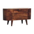 Honey Caramel Rounded Lid up Blanket Box Artisan