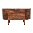 Honey Caramel Rounded Lid up Blanket Box Artisan