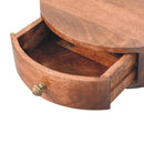 Honey Caramel Wall Mounted Rounded Bedside Nightstand Artisan