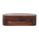 Honey Caramel Wall Mounted Rounded Bedside Nightstand Artisan