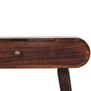 Mini California Walnut Dressing Table with Foldable Mirror Artisan