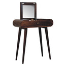 Mini California Walnut Dressing Table with Foldable Mirror Artisan
