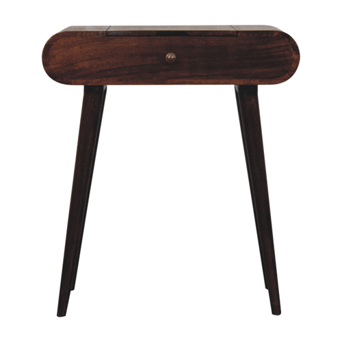 Mini California Walnut Dressing Table with Foldable Mirror Artisan