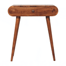 Mini Honey Caramel Dressing Table with Foldable Mirror Artisan