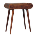 Mini Honey Caramel Dressing Table with Foldable Mirror Artisan