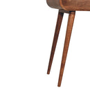 Mini Honey Caramel Dressing Table with Foldable Mirror Artisan