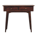 California Walnut Hallway 2 Drawer Console Table Artisan