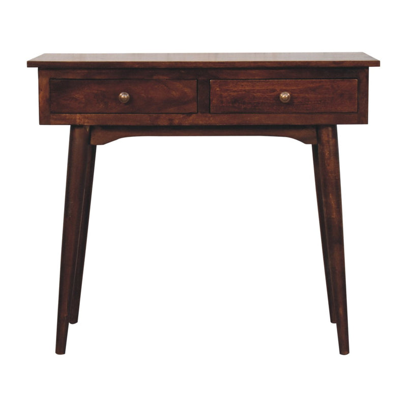 California Walnut Hallway 2 Drawer Console Table Artisan