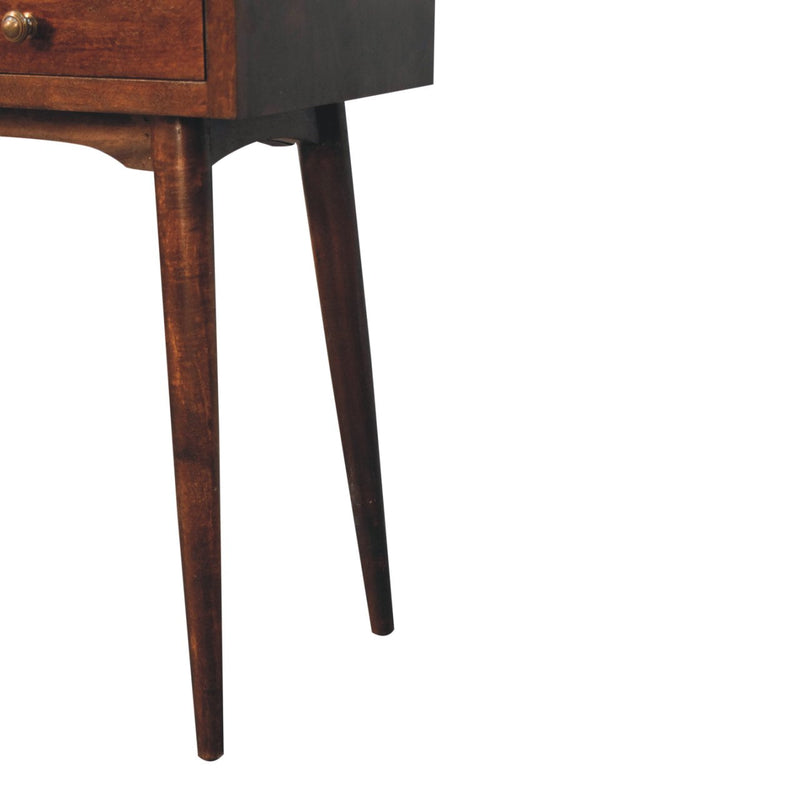 California Walnut Hallway 2 Drawer Console Table Artisan