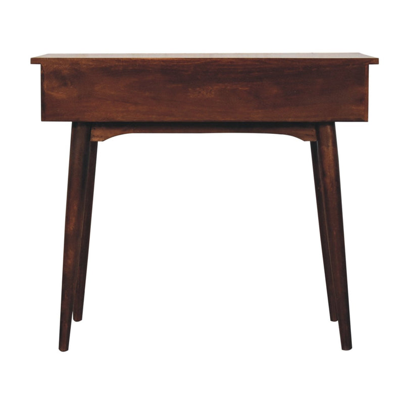 California Walnut Hallway 2 Drawer Console Table Artisan