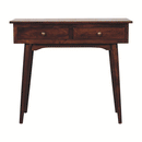 California Walnut Hallway 2 Drawer Console Table Artisan