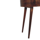 California Walnut Rounded Small Console Table Artisan