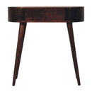 California Walnut Rounded Small Console Table Artisan