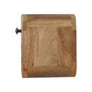 Extra Mini Curved Oak-ish Bedside Nightstand with Open Slot Artisan